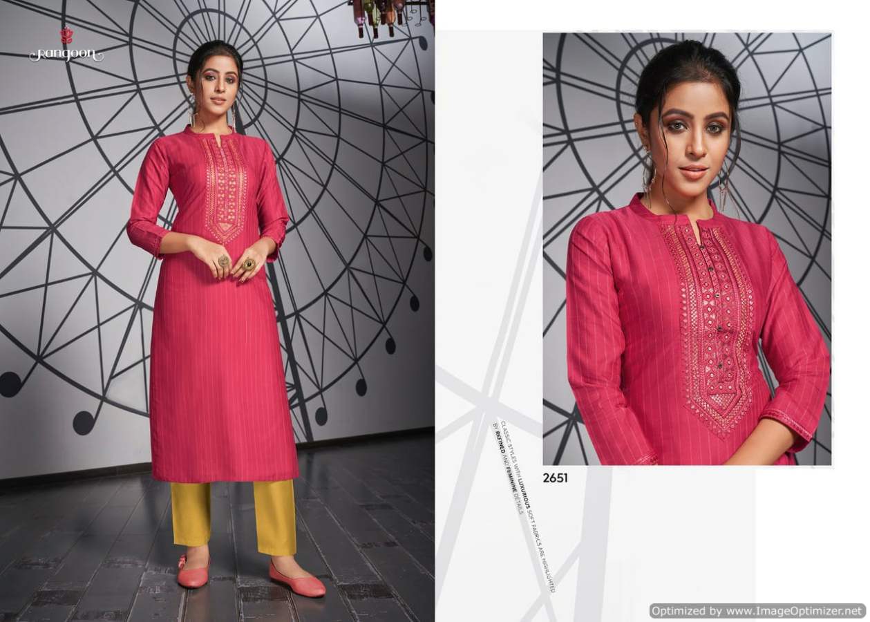 Rangoon Light Line 3 Fancy Designer Party Wear Long Kurti Collection